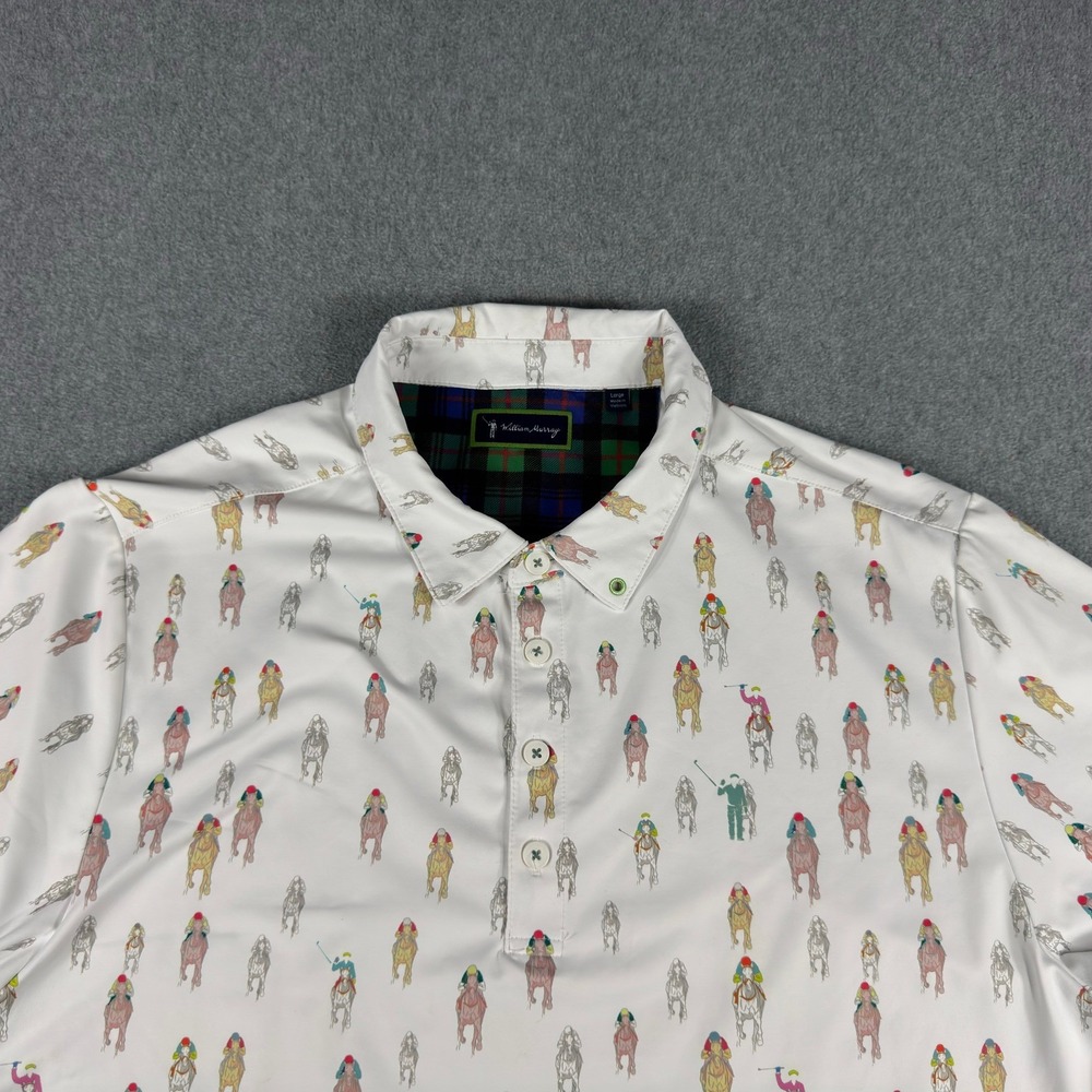 William Murray Men's And They're Off Polo Large Horse Racing